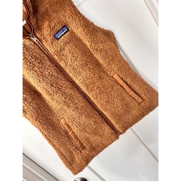 Patagonia Women's Los Gatos Fuzzy Sherpa Fleece Full Zip Vest Brown Size‎ Small - Picture 4 of 12